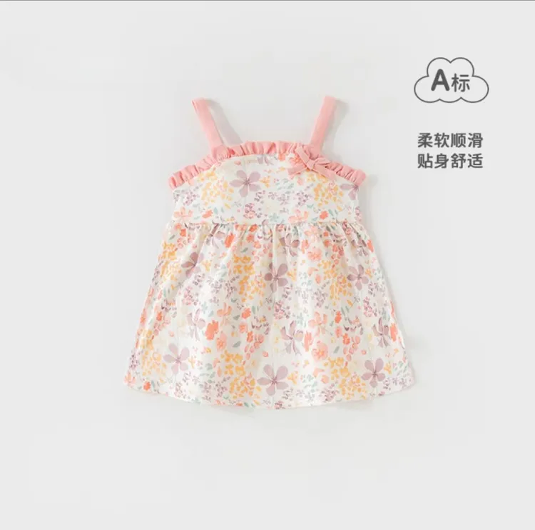 女童连衣裙夏季吊带裙甜美碎花儿童裙子女童连衣裙婴儿衣服夏装