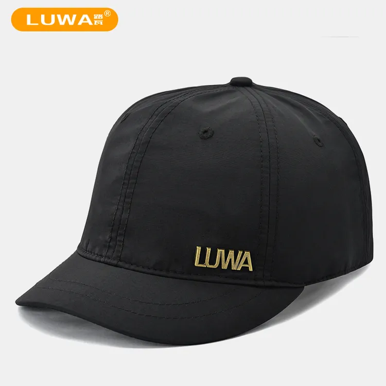 路瓦帽子男遮阳帽户外登山速干棒球帽中青年短帽檐春秋鸭舌帽5cm