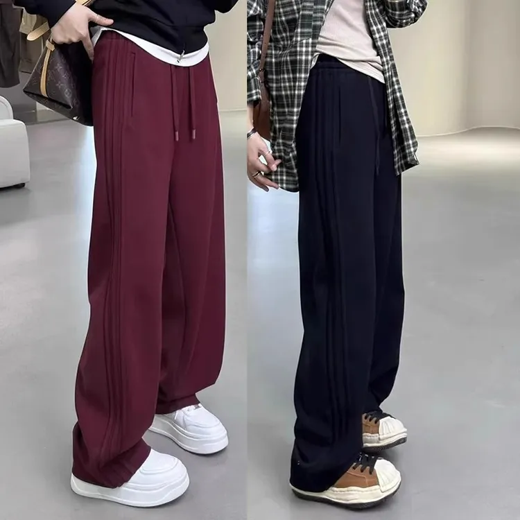 大码慵懒卫裤女春季新款胖MM显瘦遮胯运动休闲宽松阔腿弯刀香蕉裤