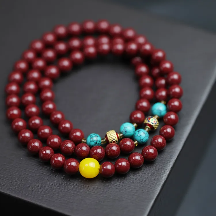 【正品保真】高品质朱砂天然紫金砂多圈手串手链项链