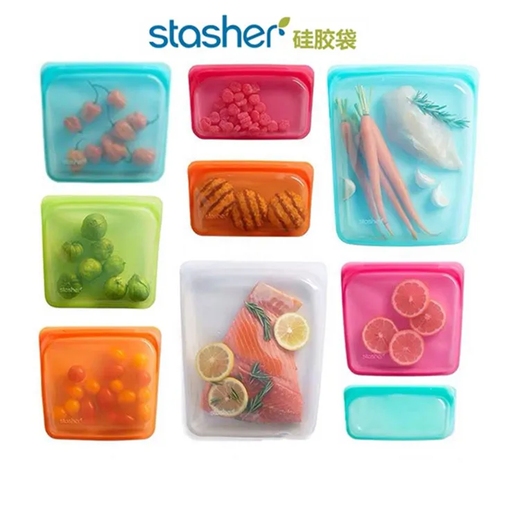 stasher 美国进口矽胶袋保鲜袋低温慢煮食品袋储藏水果密封袋大号