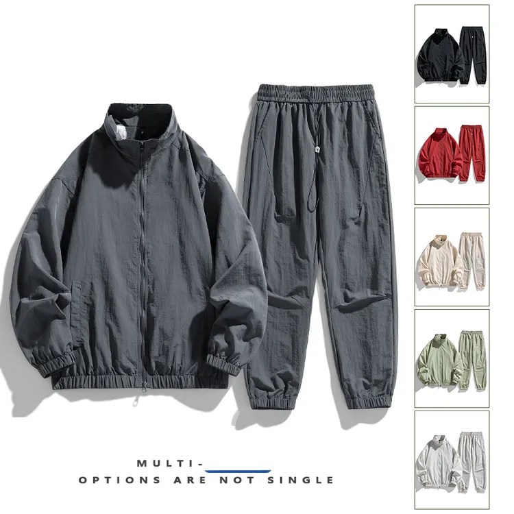 2024年春夏季新款男女防紫外线防晒户外上衣裤子潮流休闲裤两件套