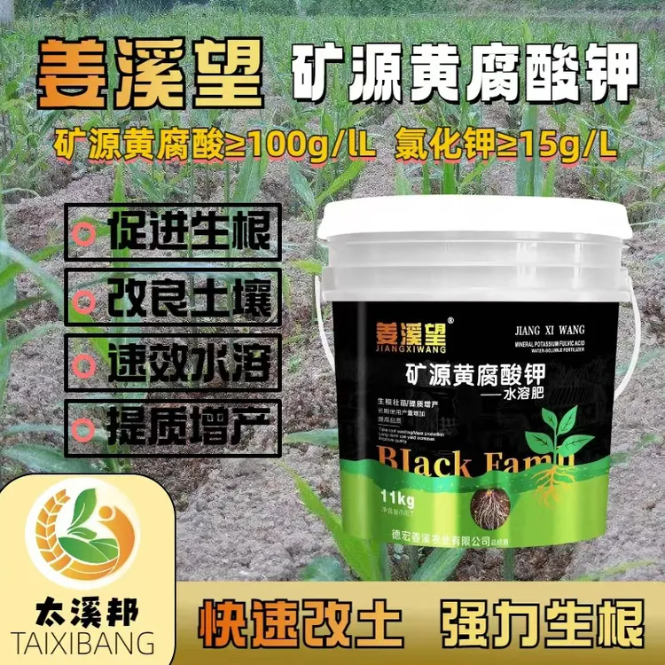 【太溪邦旗舰】姜溪望矿源黄腐酸钾水溶肥生姜提苗生根爆根一桶11Kg