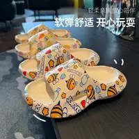 靓蒂芬印花儿童拖鞋居家用夏季新款男女童室内浴室防滑小孩凉拖鞋