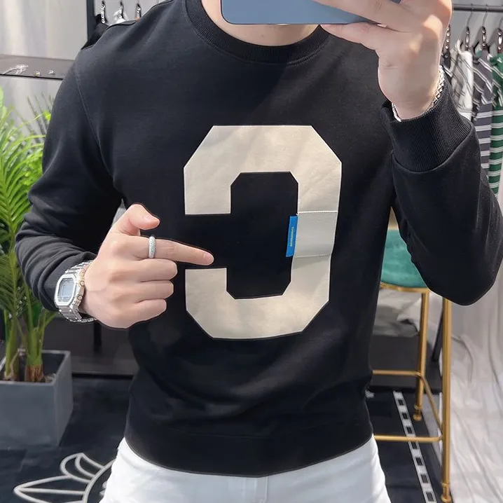 男士卫衣品牌高端秋装潮流百搭欧洲站简约长袖套头衫欧货大牌男装