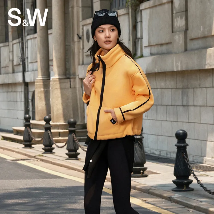 SW速惟 秋冬新款立领拼接设计运动休闲轻盈短款外套1148 