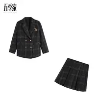 蓝绿格子套装ZL100111