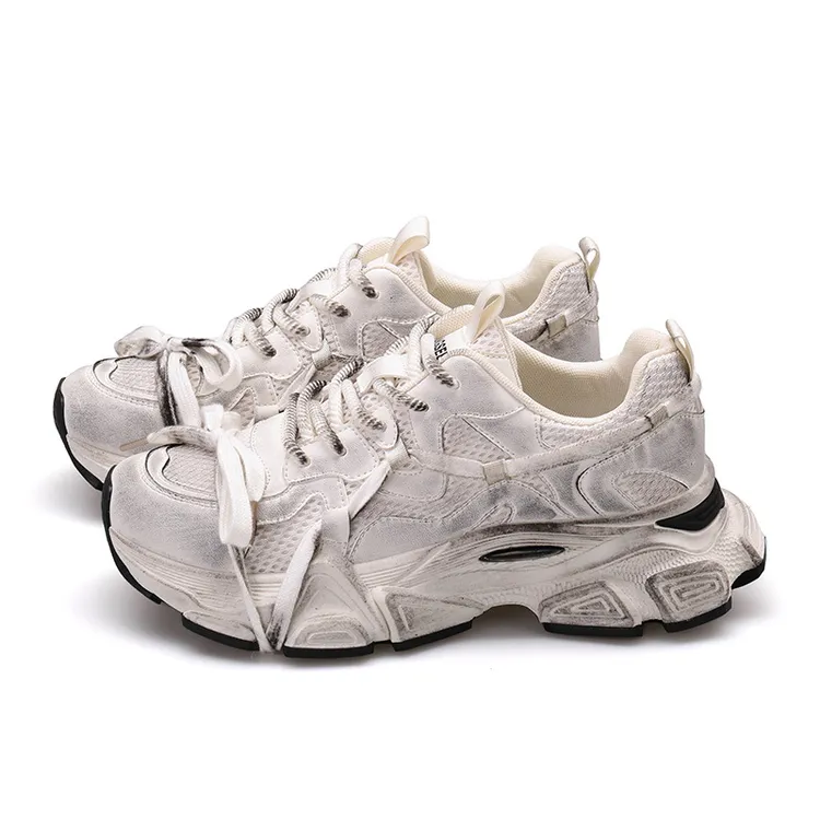 休闲复古厚底老爹鞋男2024年运动鞋时尚百搭做旧欧洲站走秀款潮鞋