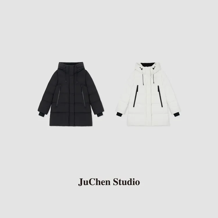 “雪域精灵”中长款鼎级甄绒三防柔雾石墨烯A型鹅绒服JY2402038-999
