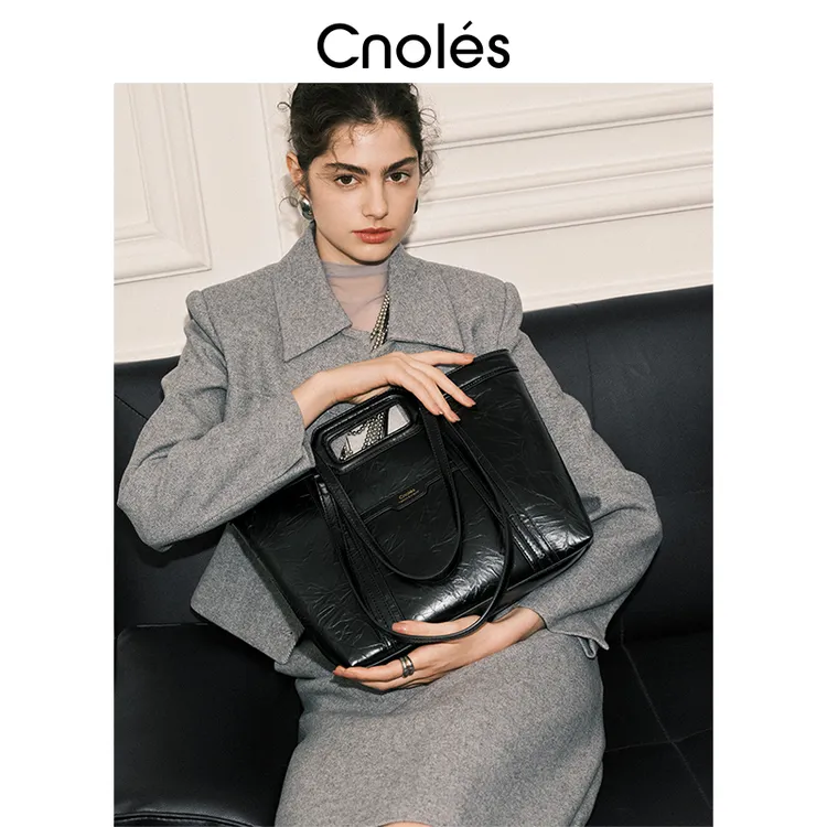 【张天爱同款】Cnoles蔻一托特包通勤女包手提气质单肩包手提包