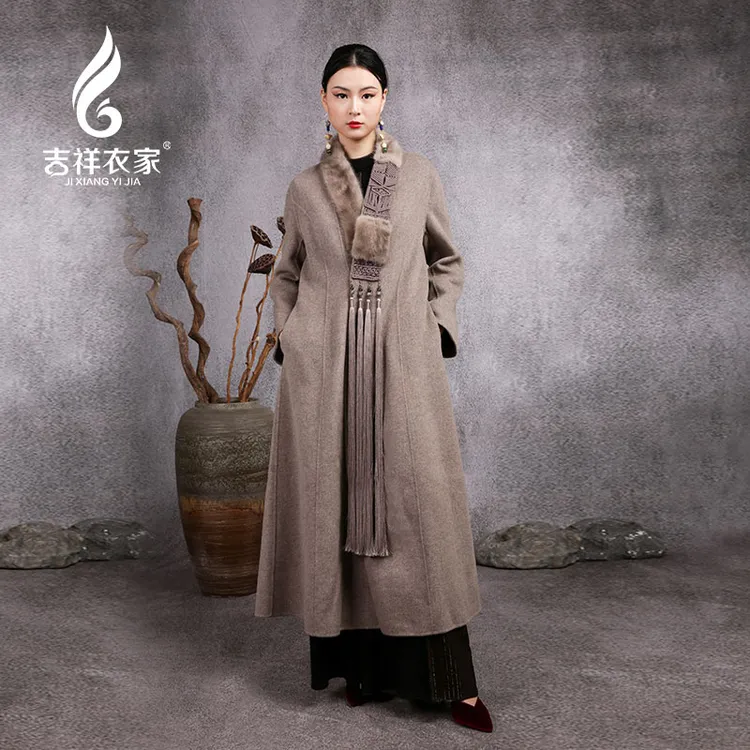 JIXIANGYIJIA/吉祥衣家韧里飞白 大衣新中式国风女装 914293927