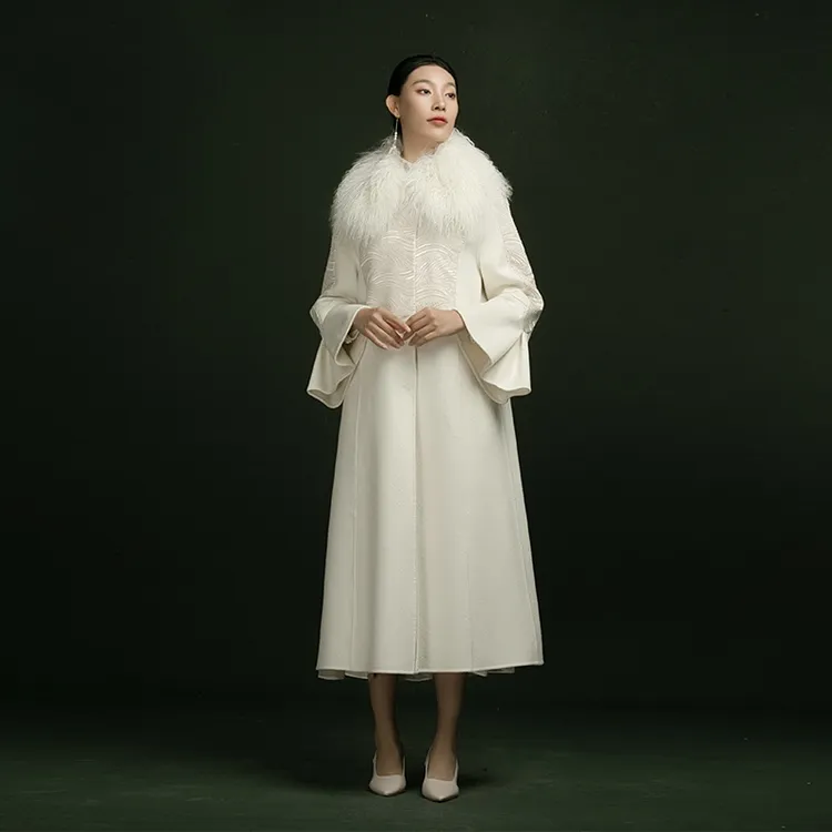 JIXIANGYIJIA/吉祥衣家回风舞雪（大衣）新中式秋冬女装914293810