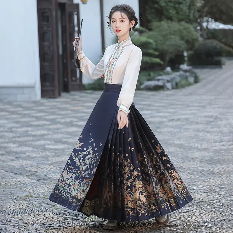 马面裙日常2024新款成人明制汉服新中式小个子国风古装平时可穿女