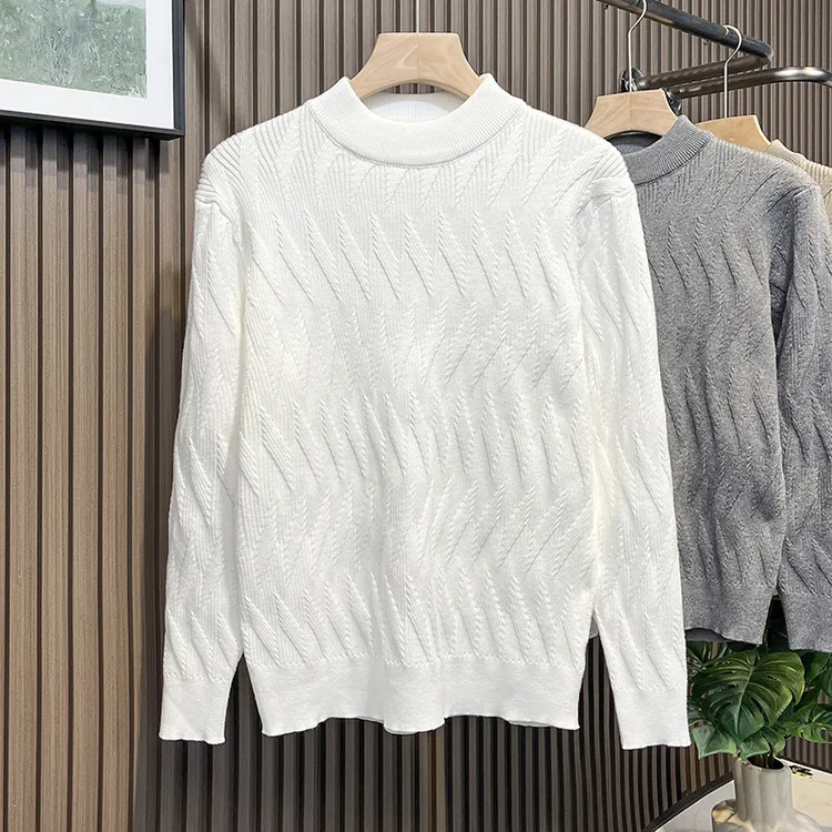 半高领毛衣男秋冬爆款加厚保暖上衣男士打底修身衣服针织衫毛衫