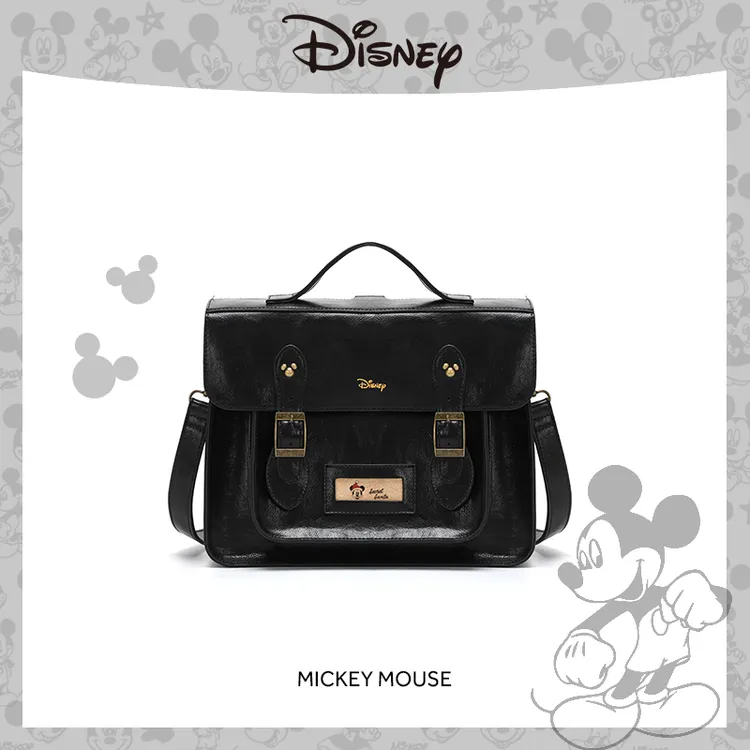 【黑胶印象】经典邮差剑桥包学院风单肩双肩背包