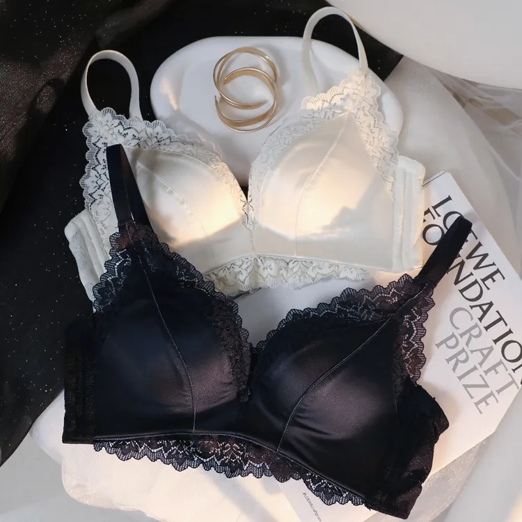 Ufeel【小胸聚拢】蕾丝无钢圈内衣无痕侧收副乳调整型文胸DJ6918