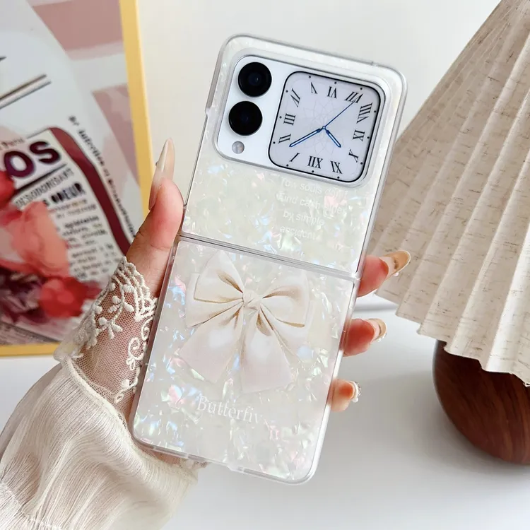 适用华为NovaFlip 贝壳纹彩图手机壳时尚ins风NovaFlip创意防摔壳