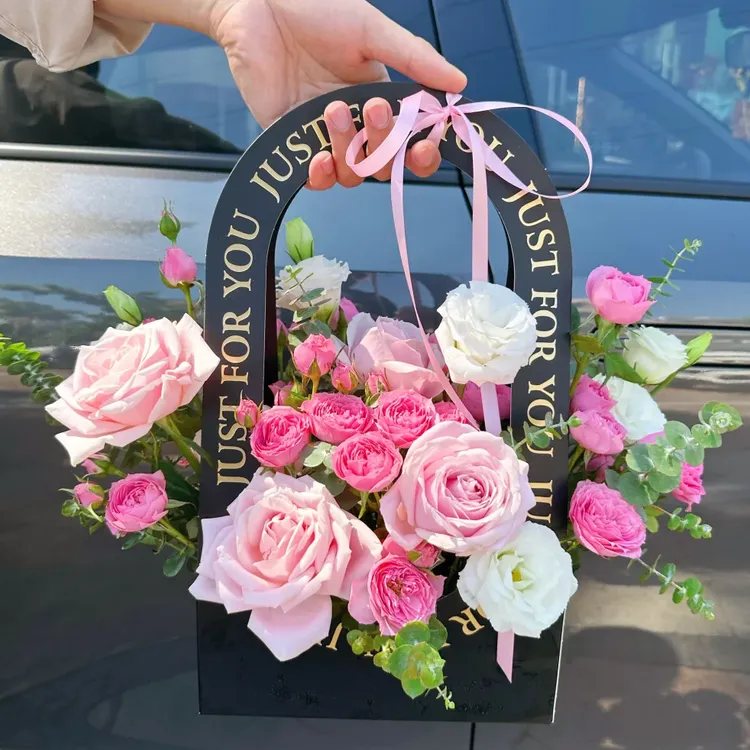 【手提花篮】送姐妹鲜花花束送女友小众高级弗洛伊德圣诞节平安夜