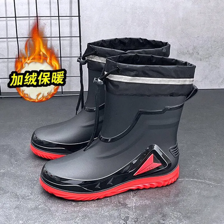 雨鞋男款中筒成人雨靴防滑防水鞋钓鱼鞋工作鞋新款时尚雨靴男潮流