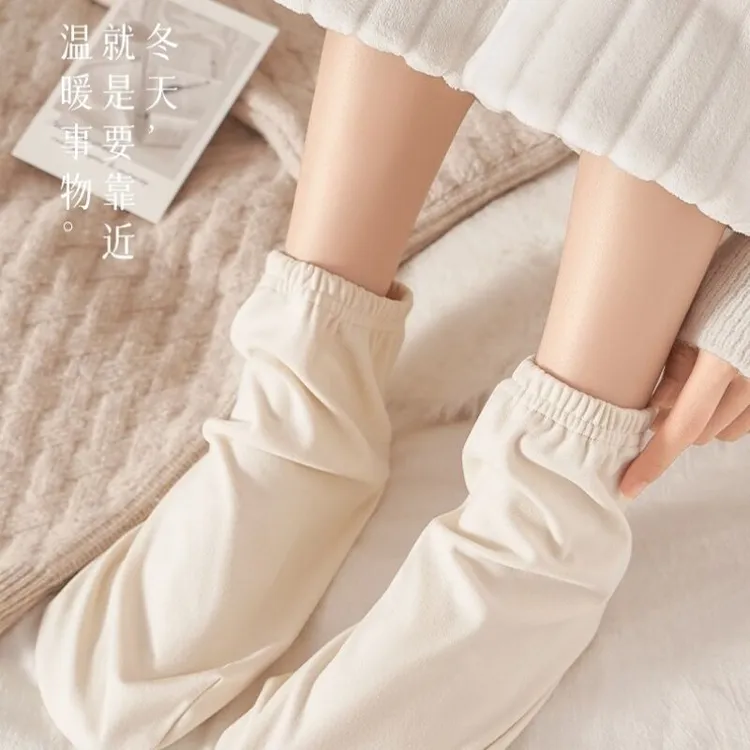 睡觉穿的袜子女空调袜宽松晚上护脚睡眠袜套月子袜男保暖袜子
