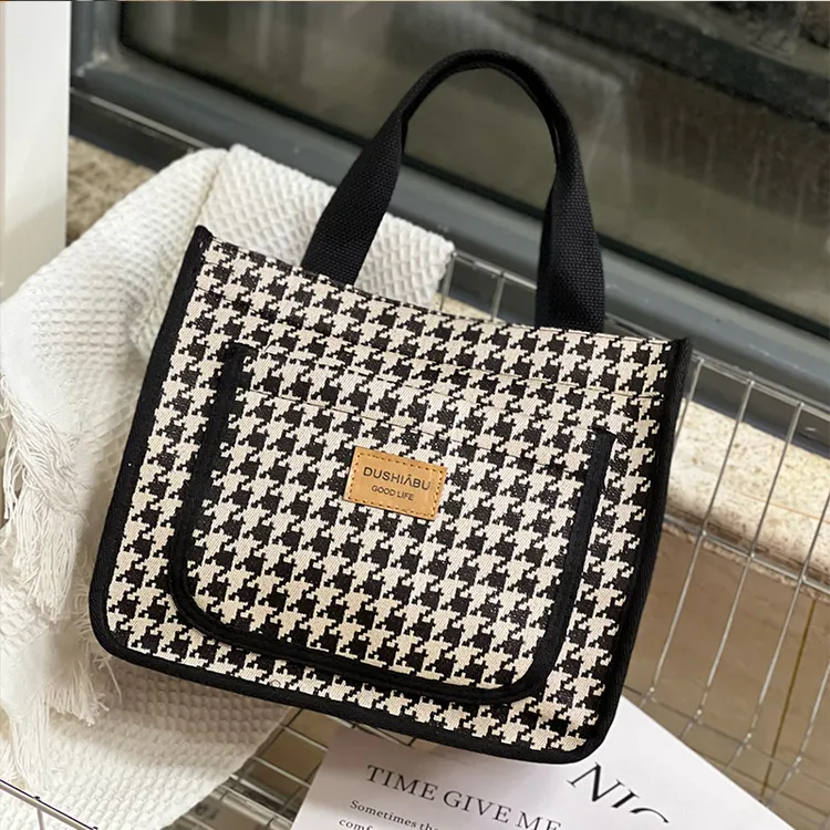 25时尚百搭上班族手提包女士外出轻便杂物手提袋妈妈包网红毛毡包