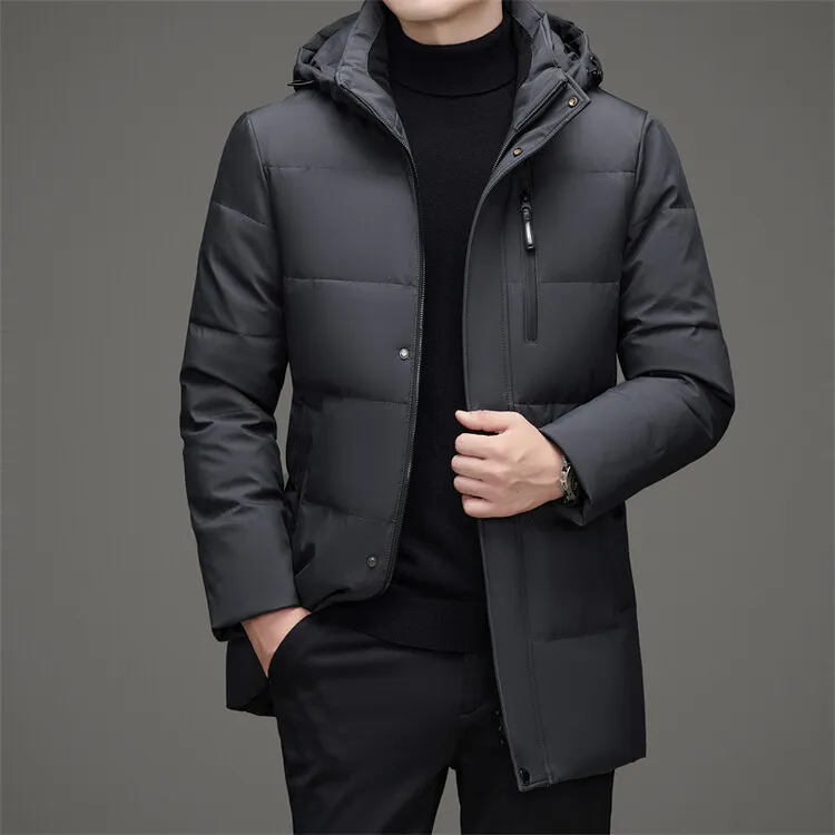 高品质爷爷新款加厚羽绒服男保暖冬装中老年爸爸装外套鸭绒上衣