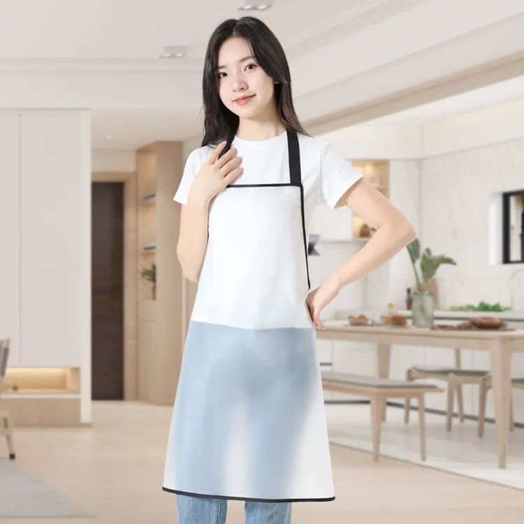 防水防油TPU软皮围裙透明工作服餐厅厨房男女专用可定制logo围腰