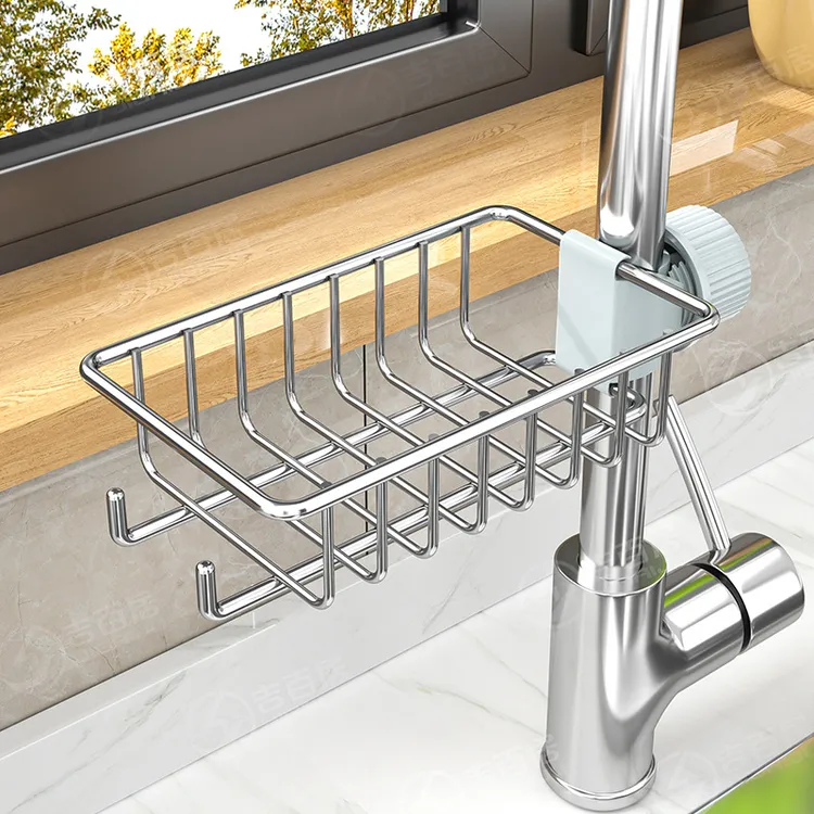 家用水龙置物架不锈钢厨房用水池收纳洗碗沥水架子多功能架水盆架