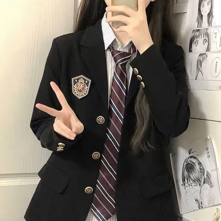 jk外套西装外套春秋季正版原创日系学院风学生校供感西服外套上衣