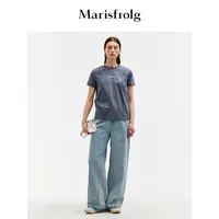 Marisfrolg玛丝菲尔夏季休闲时尚圆领透气舒适T恤A1EG26067