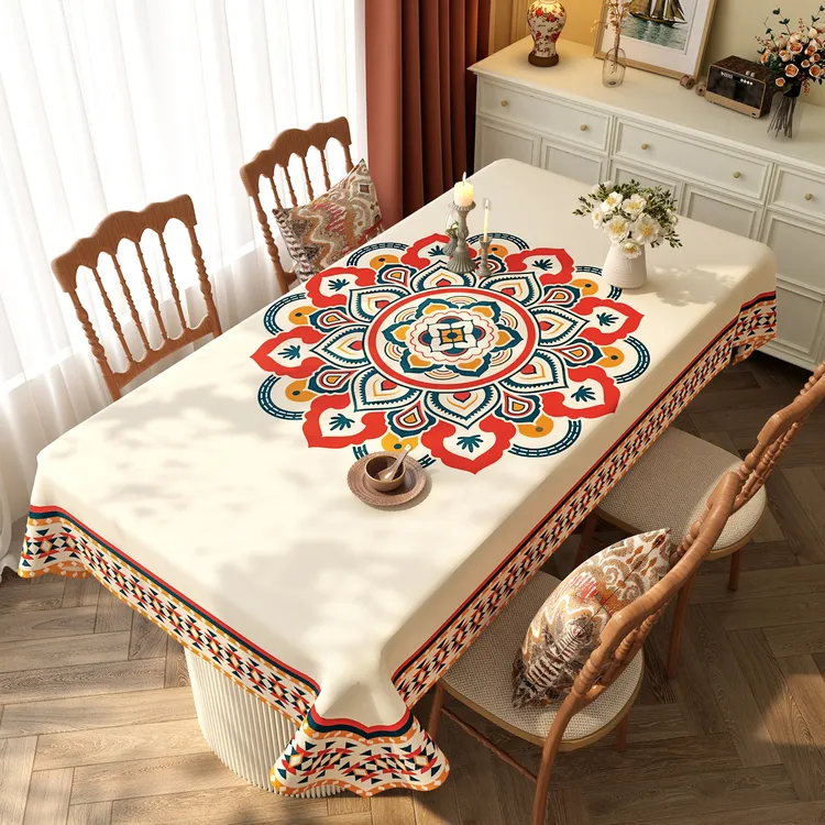 桌面垫长方形民族风餐桌布棉麻防油免洗防烫茶几布免洗台布小清新