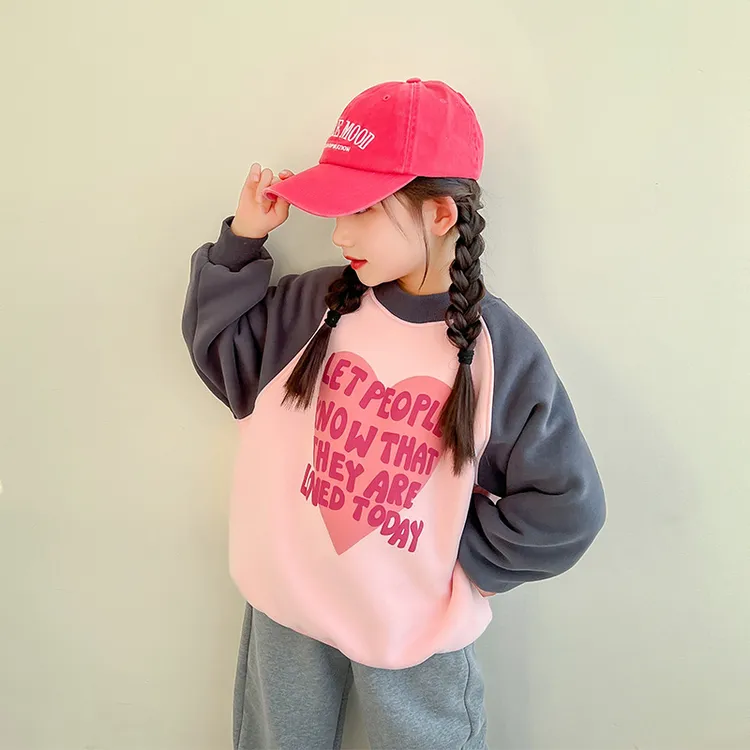 女童卫衣儿童春装上衣2024新款童装韩版洋气女大童春秋款衣服长袖