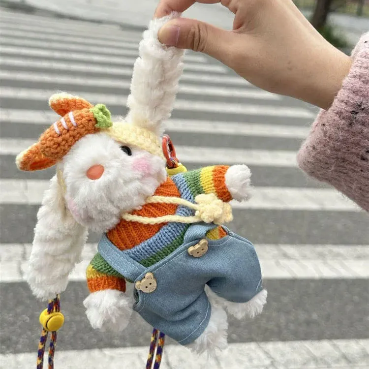露丝同款邦尼兔包包挂件玩偶可爱挂饰汽车钥匙扣高颜值多巴胺萌物