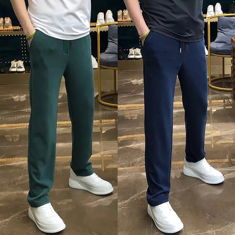 秋冬新款高街美式宽松直筒休闲裤男士欧货百搭纯色阔腿裤运动卫裤