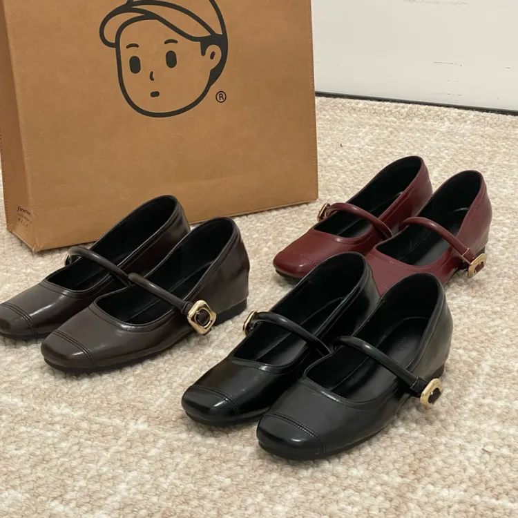 晚睡兰·内增高5cm玛丽珍日常温柔风法式百搭春季一字带单鞋浅口