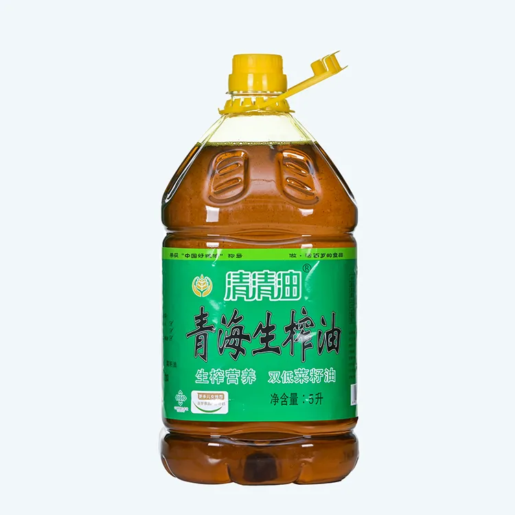 清清油青海冷榨营养菜籽油5升
