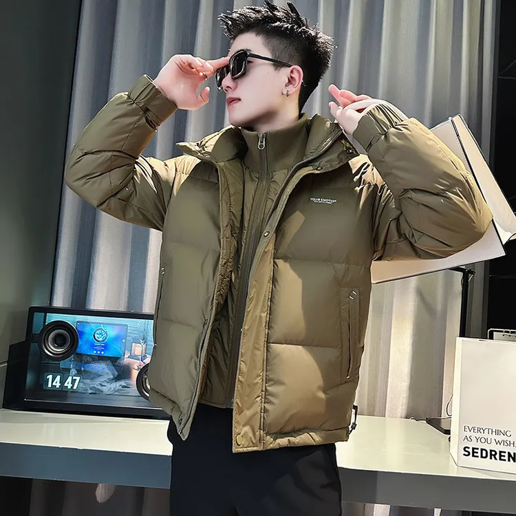 冬季加厚棉衣外套男潮牌立领保暖棉袄2024新款冬装假两件男士棉服