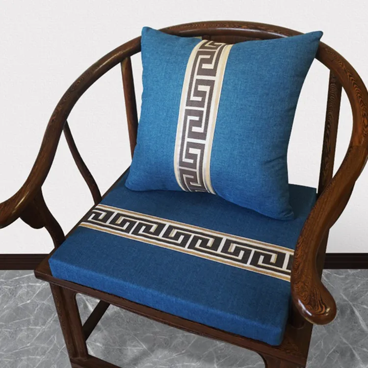 纯色圈椅垫椰棕硬坐垫防滑餐椅垫海绵沙发垫中式茶座垫定制长凳垫