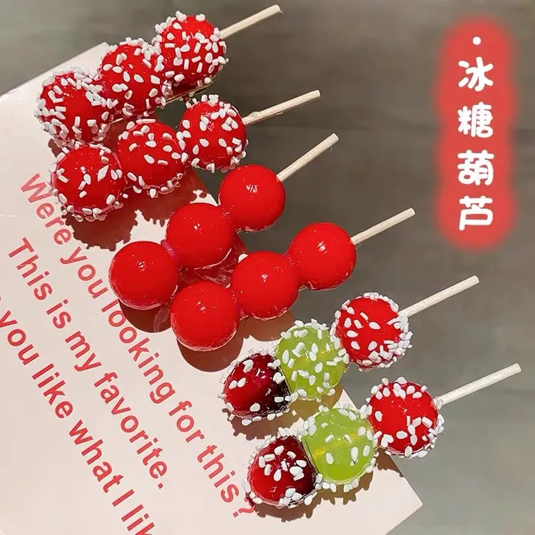 仿真冰糖葫芦发夹可爱简约搞怪发夹发带猴皮筋搞怪发卡稀奇古怪