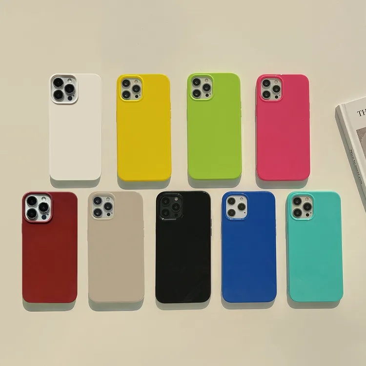 荧光纯色14promax苹果宝藏手机壳12iphone13情侣11xr网红液态硅胶