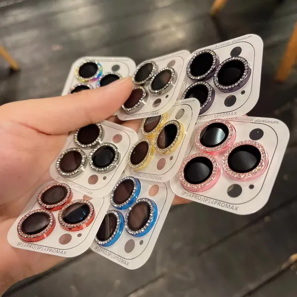 闪钻适用苹果14镜头膜iPhone15Promax手机后17贴13摄像头16保护圈