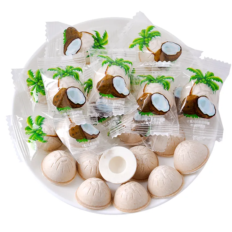 劲妞椰壳奶贝散装喜糖批发椰子糖儿童干吃奶片网红糖果零食品
