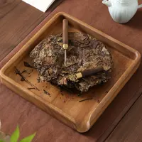 【高品质】南美胡桃木方形分茶盘茶饼分茶器普洱茶白茶饼