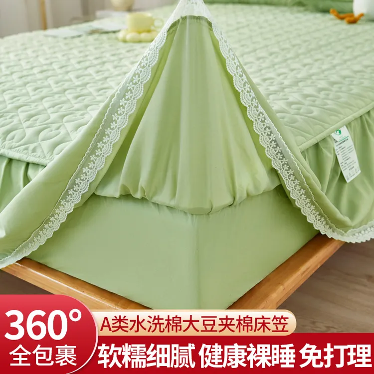 品牌加厚夹棉床笠罩带裙边单件席梦思垫子保护套四季通用2025新款