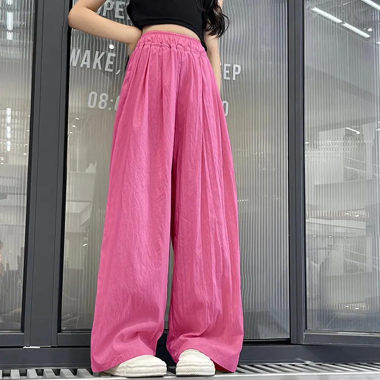 女童夏季裤子2025新款儿童冰丝防蚊裤中大童夏装薄款阔腿山本裤潮