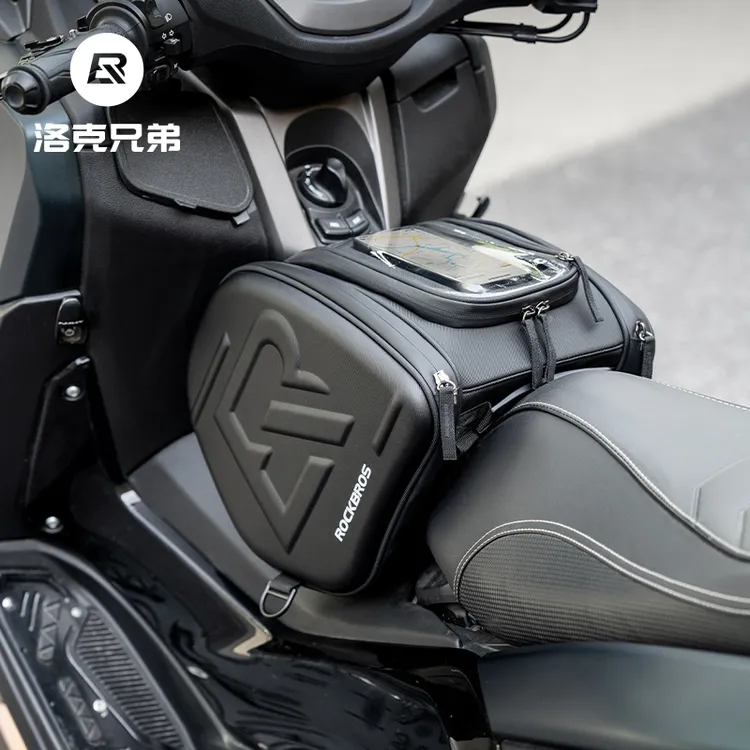 洛克兄弟踏板摩托车油箱包前置硬壳摩旅三角包NMAX PCX 佛沙 XMAX