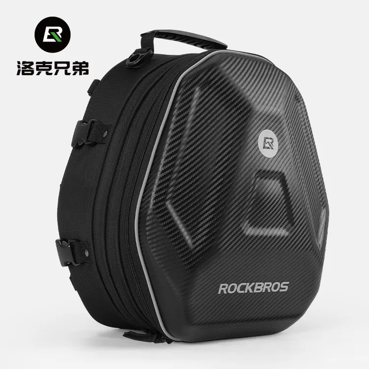 洛克兄弟摩托车头盔包骑行背包机车双肩骑士全盔收纳硬壳摩旅包男
