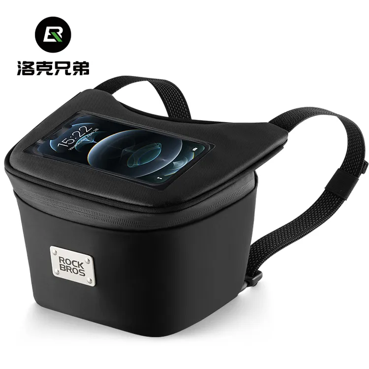 洛克兄弟摩托车车头包电动车踏板车前挂包触屏手机导航防水骑士包