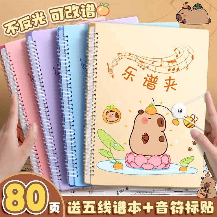 乐谱夹谱夹子可修改a4谱夹册歌谱琴谱文件夹展开式不反光架子鼓钢