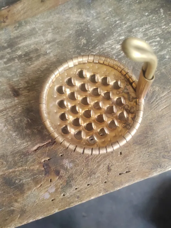 纯铜手工陶瓷凉粉刮刀家用大号刮凉皮工具旋子刮丝器圆形